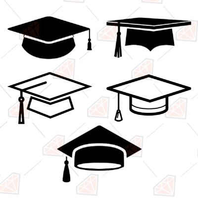Graduation Caps Svg Bundle | Graduation Hat Svg Graduation