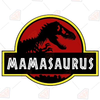 Colorful Mamasaurus SVG, Mamasaurus Vector Instant Download Cartoons