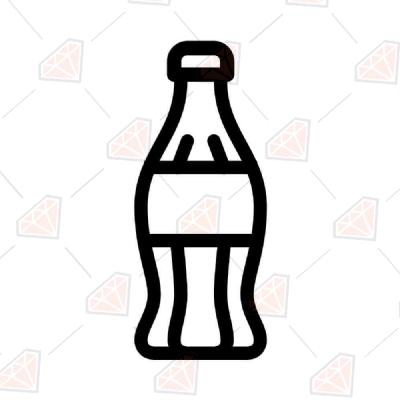 Soda & Cola Bottle SVG Cut File, Coke Bottle Clipart Drinking