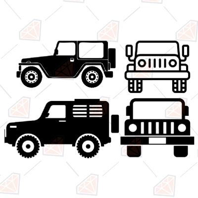 Jeep Bundle Svg, American Jeep Svg Vector File Transportation