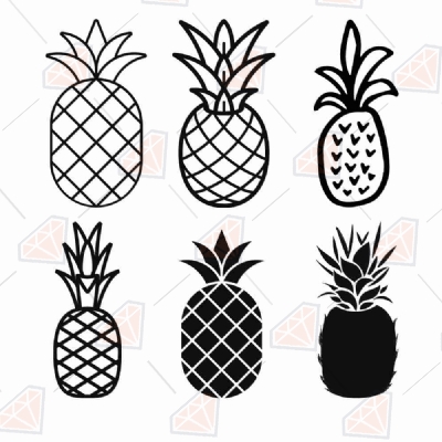 Pineapple Bundle SVG, PNG & JPG File  Fruits and Vegetables SVG