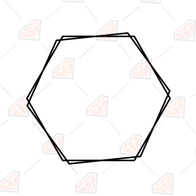 Hexagon Frame Svg Vector File, Hexagon Frame Clipart Shapes