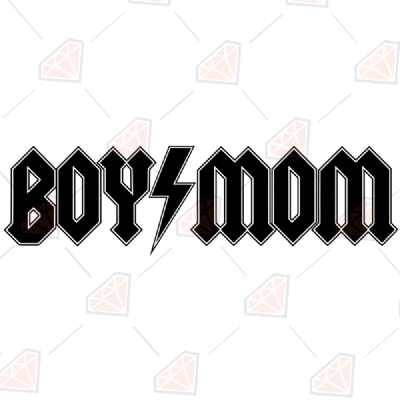 Boy Mom Acdc Svg Vector Files, Mother's Day SVG Mother's Day SVG