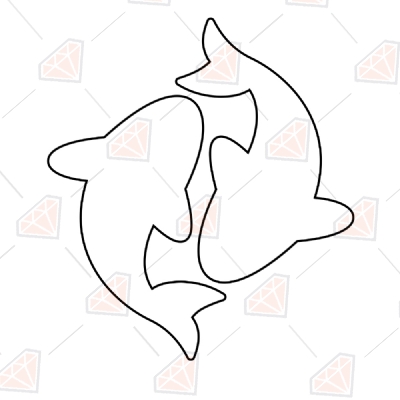 Koi Fish Outline SVG| Chinese New Year Clipart Files New Year