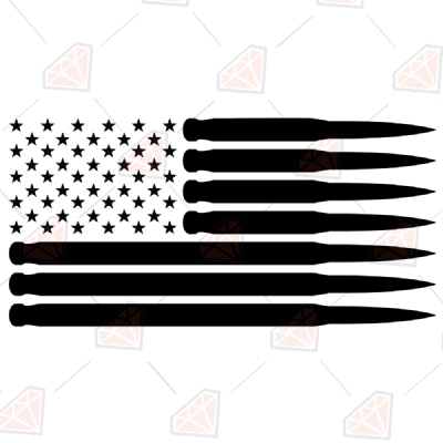 Usa Bullet Flag SVG | Independece Flag SVG Cut Files USA SVG