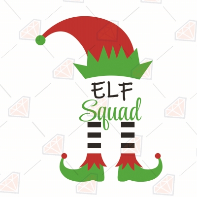 Elf Squad SVG Cut File Christmas SVG