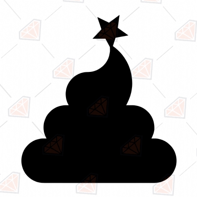 Poop Tree Funny Christmas  SVG Cut File Christmas