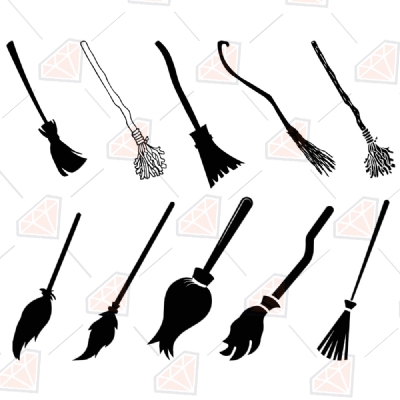 Broomstick SVG | Halloween Witch Broom Bundle SVG Clipart Halloween