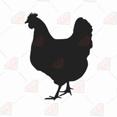 Chicken Silhouette SVG Vector File, Chicken Instant Download Bird SVG