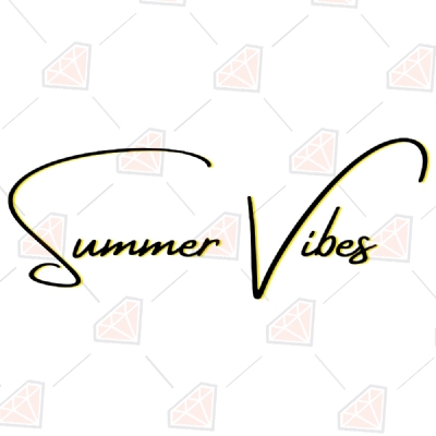 Summer Vibes SVG Vector Files, Summer Cricut Design for Shirt Summer SVG