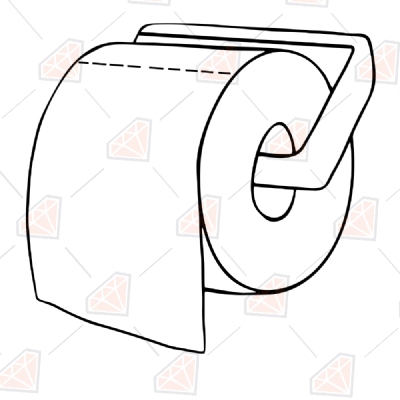 Holding Outline Toilet Paper Svg Cut Files, Toilet Paper Clipart Vector Illustration