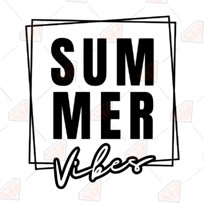 Square Summer Vibes Svg | Summer Svg for Shirt Summer