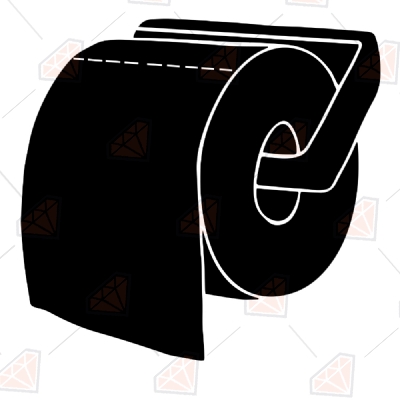 Toilet Paper Holder Svg Cut Files, Toilet Paper Clipart Files Vector Illustration