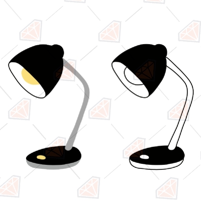 Table Lamp SVG Cut Files, Table Lamp Clipart Files Vector Illustration