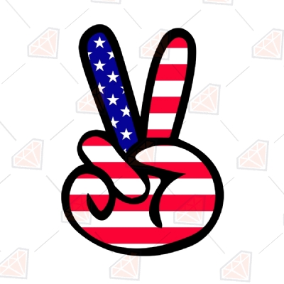 Peace Sign USA Flag SVG | 4th Of July SVG 4th Of July SVG