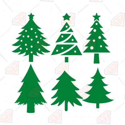 Christmas Tree Bundle SVG Cut File Christmas