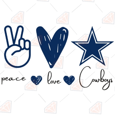 Peace Love Cowboy SVG Cut File, Peace Love Rodeo SVG T-shirt