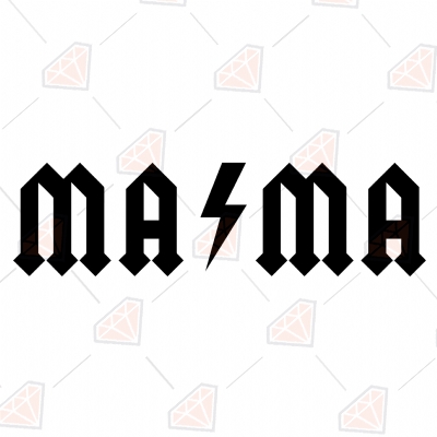 Acdc Mama SVG Cut Files, AC DC Mama Vector Instant Download | PremiumSVG