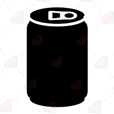 Coke Can Silhouette SVG, Soda Can Clipart Instant Download Vector Illustration