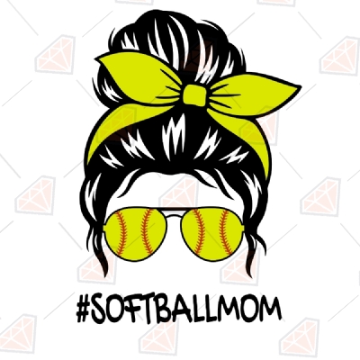Softball Mom SVG | Softball SVG Vector File Mother's Day SVG