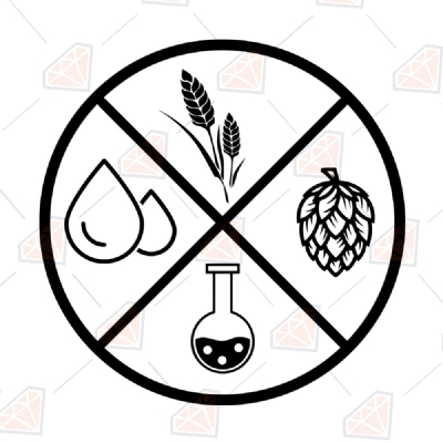 Beer Ingredients SVG | Alcohol Wheast Hops Yeast SVG Vector File Drinking
