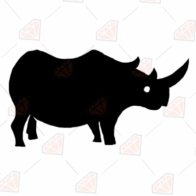 Rhino SVG Cut File for Cricut and Silhouette Wild & Jungle Animals SVG