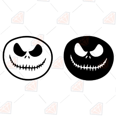 Skellington Face SVG | Halloween Cricut Files Halloween
