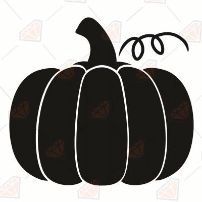 Black Pumpkin SVG, Pumpkin Clipart SVG Instant Download Halloween SVG