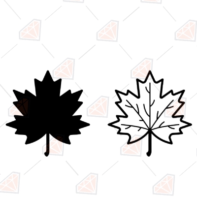Canadian Maple Leaf SVG Clipart Cut Files, Maple Clipart Drawings