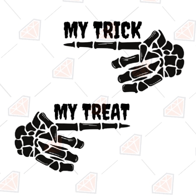 She's My Trick He's My Treat SVG | Halloween Couple SVG Halloween
