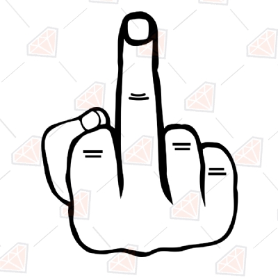 Middle Finger Svg Vector & Clipart Files Drawings