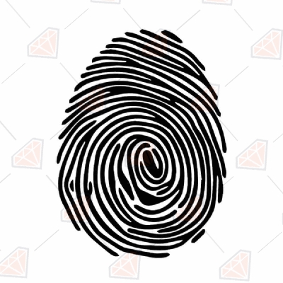 Fingerprint SVG & PNG File, Fingerprint Vector Clipart Vector Illustration