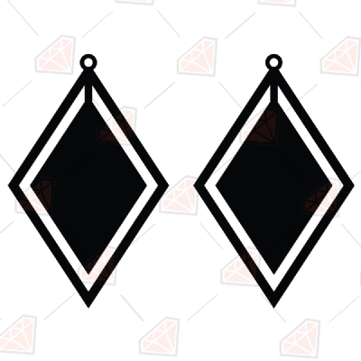 Basic Earring SVG, Earring Clipart Cut Files Instant Download Vector Illustration