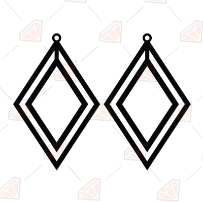 Earring Graphic Vector File | Earring Svg Clipart Files Vector Illustration