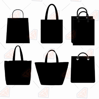 Tote Bag Bundle SVG File, Shopping Bags Vector Beauty and Fashion