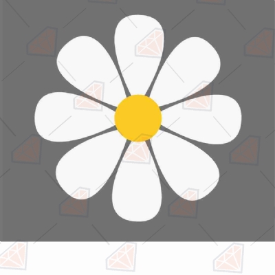 Daisy Flower SVG Cut File, Basic Daisy Clipart Plant and Flowers