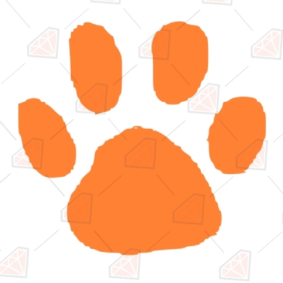 Tiger Paw SVG Cut Files, Tiger Footprint Clipart Instant Download Wild & Jungle Animals SVG