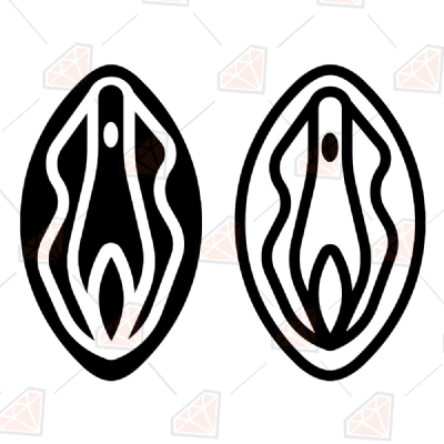 Vagina Shapes SVG Clipart Cut Files, Vagina Outline Instant Download Drawings