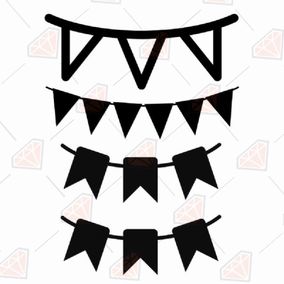 Download Birthday Decoration Flag Bundle Svg Png Cut File Premium Svg