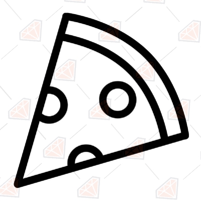 Pizza Slice Vector SVG Cut File, Slice Of Pizza Instant Download Snack