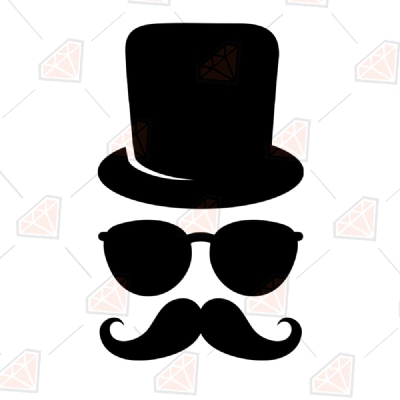 Mustache Sunglasses SVG Cut File, Dad Father's Day Instant Download Father's Day SVG