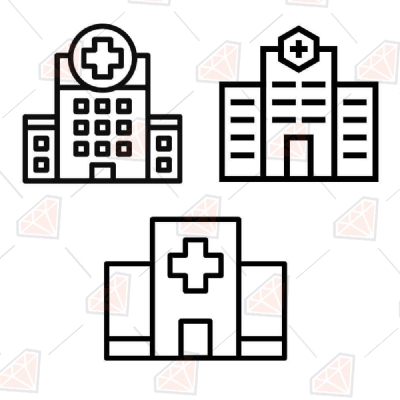 Hospital Vector SVG, PNG and JPG File Health and Medical