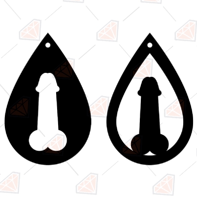 Penis Earrings SVG | Adult Content SVG Cut Files Beauty and Fashion