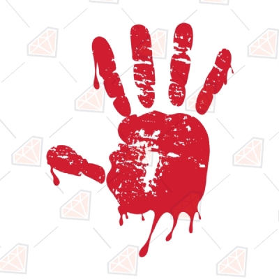 Bloody Hand SVG, Halloween Scary Hand SVG Clipart Halloween SVG