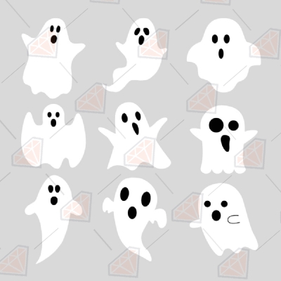 Ghost SVG Bundle, Halloween Scary Ghost Clipart Cut Files | PremiumSVG