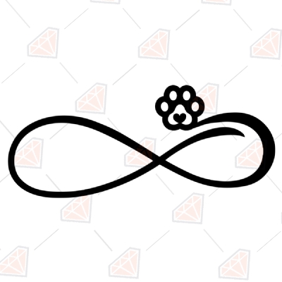Download Infinity Paw Svg Cut Files Infinity Pet Love Clipart Premium Svg