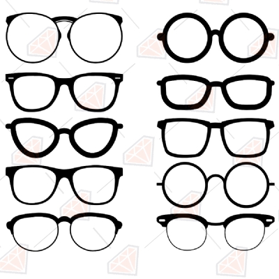 Eyeglasses Bundle SVG Vector Files, Sunglasses SVG Vector Bundle Bundle SVG