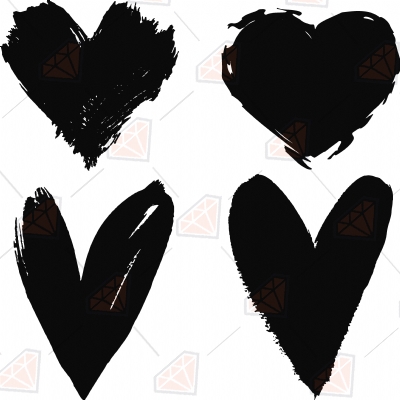 Download Black Brush Heart Svg Cut Files Brsuh Stroke Heart Clipart Premium Svg