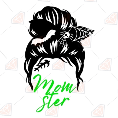 Download Halloween Mom Ster Svg Messy Bun Svg Shirt Premium Svg