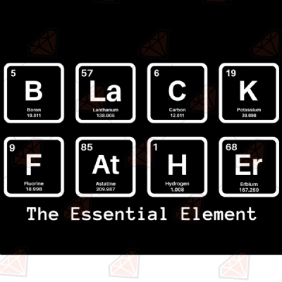 Black Father The Essential Element Svg | Father's Day Periodic Tablo Svg Black Lives Matter